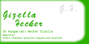 gizella hecker business card